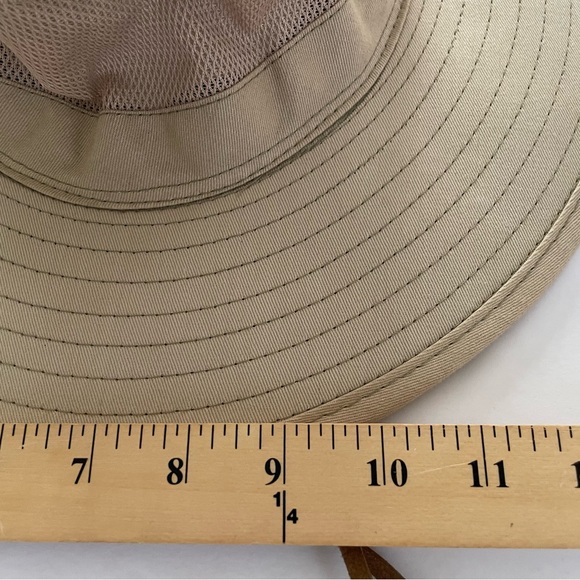 Peter Grimm Cotton Wide Brim Hat with Strap Tan/Camel NWT New! Unisex